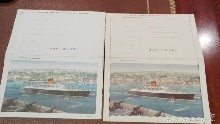Postales: LOTE DE 2 CARTAS POSTALES DEL BARCO CARINTHIA - Foto 1