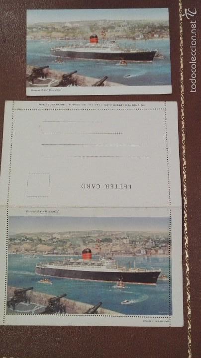 Postales: POSTAL Y CARTA DEL BARCO CARINTHIA DE CUNARD - Foto 1