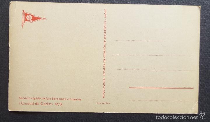 Postales: Buque Ciudad de Cadiz, compa&ntilde;ia Transmediterranea - Foto 2