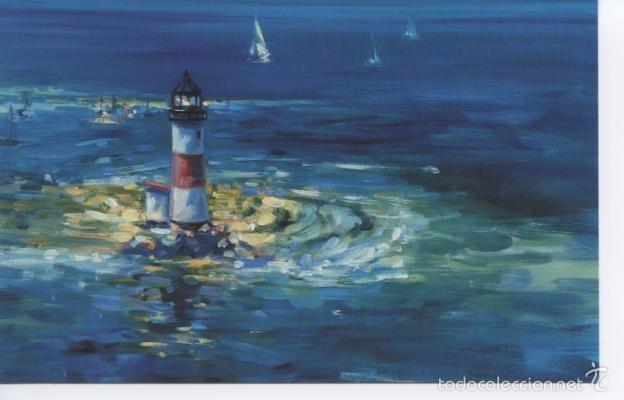 Postales: POSTAL DE FARO (PINTURA) ... SIN CIRCULAR - Foto 1