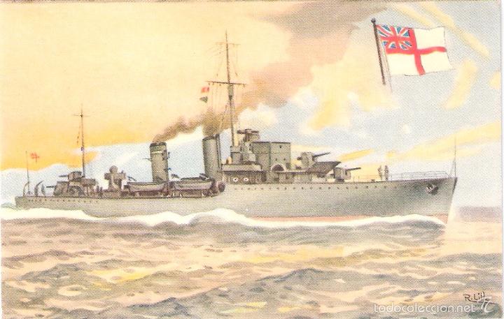 Postales: MARINA DE GUERRA INGLATERRA. DESTROYER ELECTRA. - Foto 1
