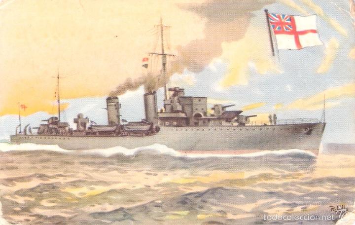 Postales: MARINA DE GUERRA INGLATERRA. DESTROYER ELECTRA. - Foto 1