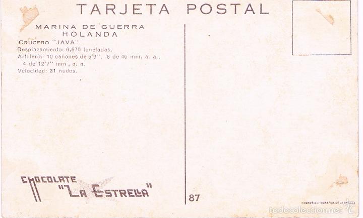 Postales: MARINA DE GUERRA HOLANDA. CRUCERO JAVA. - Foto 2