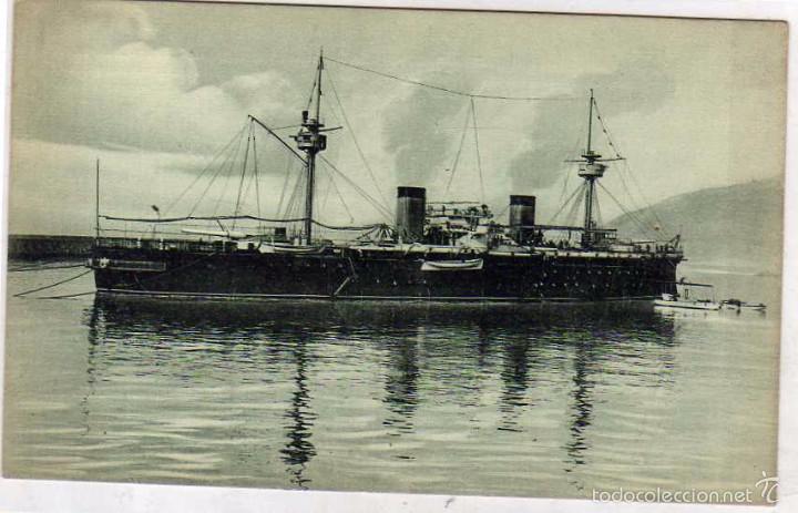 Postales: Acorazado Pelayo. Propaganda Mar&iacute;tima. Sin circular. - Foto 1