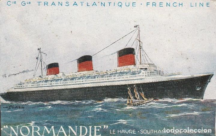 Postales: N&ordm; 21068 POSTAL BARCO NORMANDIE - Foto 1