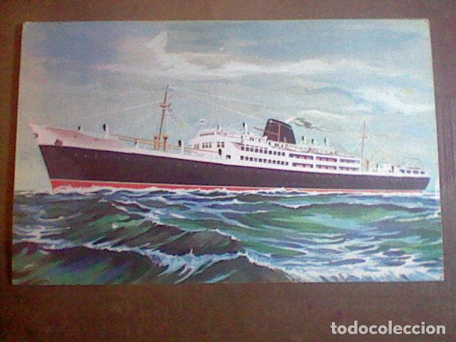 Postales: compa&ntilde;ia trasatlantica espa&ntilde;ola escrita s/n&ordm; motonaves satrustegui - Foto 1