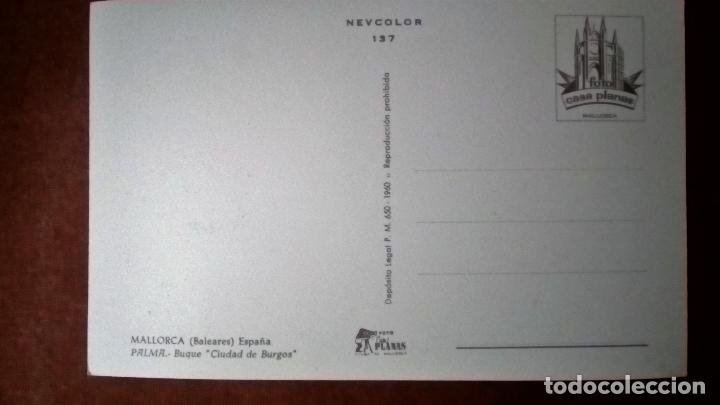 Postales: POSTAL BUQUE CIUDAD DE BURGOS - MALLORCA - Foto 2