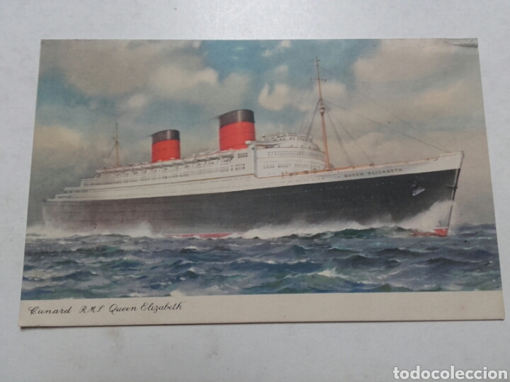 Postales: POSTAL CUNARD, QUEEN ELIZABETH. - Foto 1