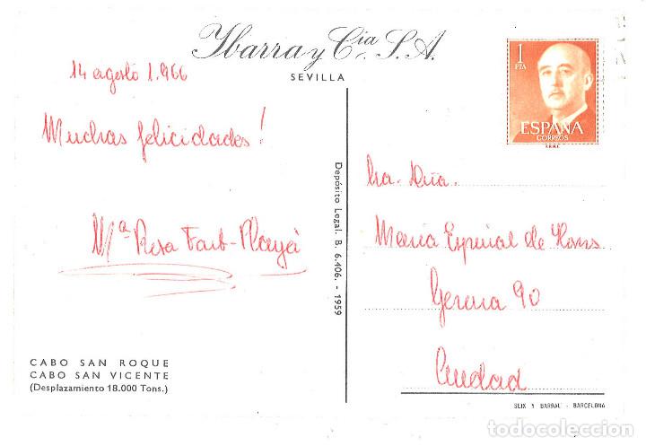Postales: Ybarra y Cia. Sevilla. Circulada en 1966 - Foto 2