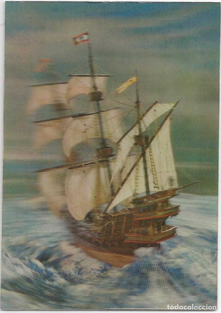 Postales: POSTAL ESCUDO DE ORO N&ordm; 59 .- BARCO .- EFECTO 3D - Foto 1
