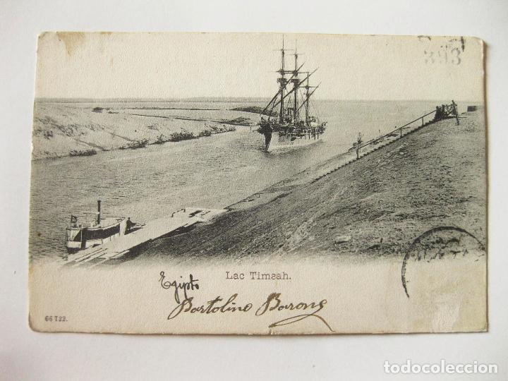 Postales: ANTIGUA POSTAL DE UN BARCO EN EGIPTO - Foto 1