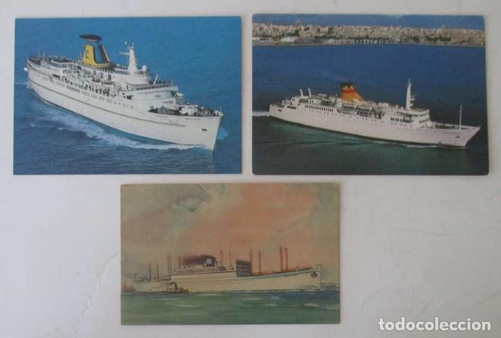 Postales: TRES POSTALES BUQUES TRANSATLANTICOS - Foto 1
