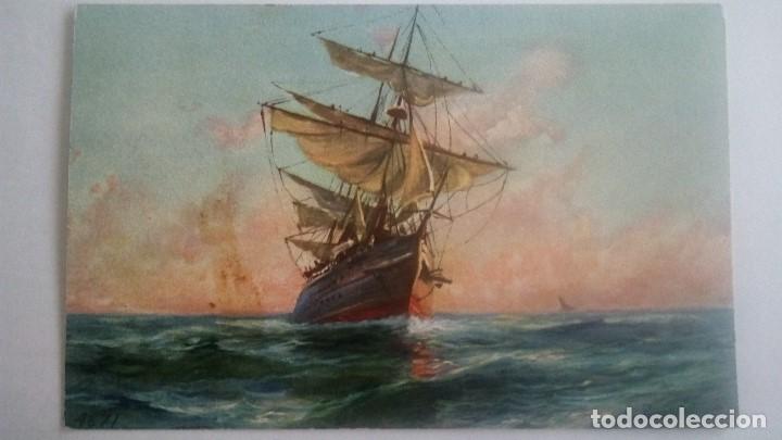 Postales: POSTAL BARCO DE VELA, N&ordm; 55, SIN CIRCULAR - Foto 1