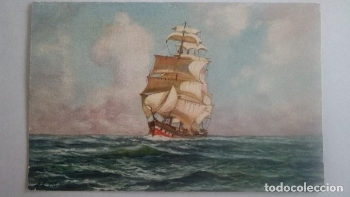 Postales: POSTAL BARCO DE VELA, N&ordm;58, SIN CIRCULAR - Foto 1