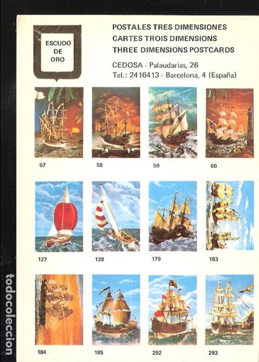 Postales: Postales Tres dimensiones. Escudo de Oro. - Foto 1