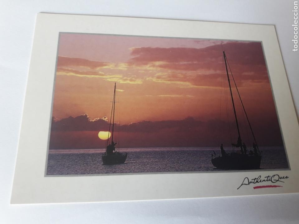 Postales: 2 barcos en puesta del sol - Foto 1