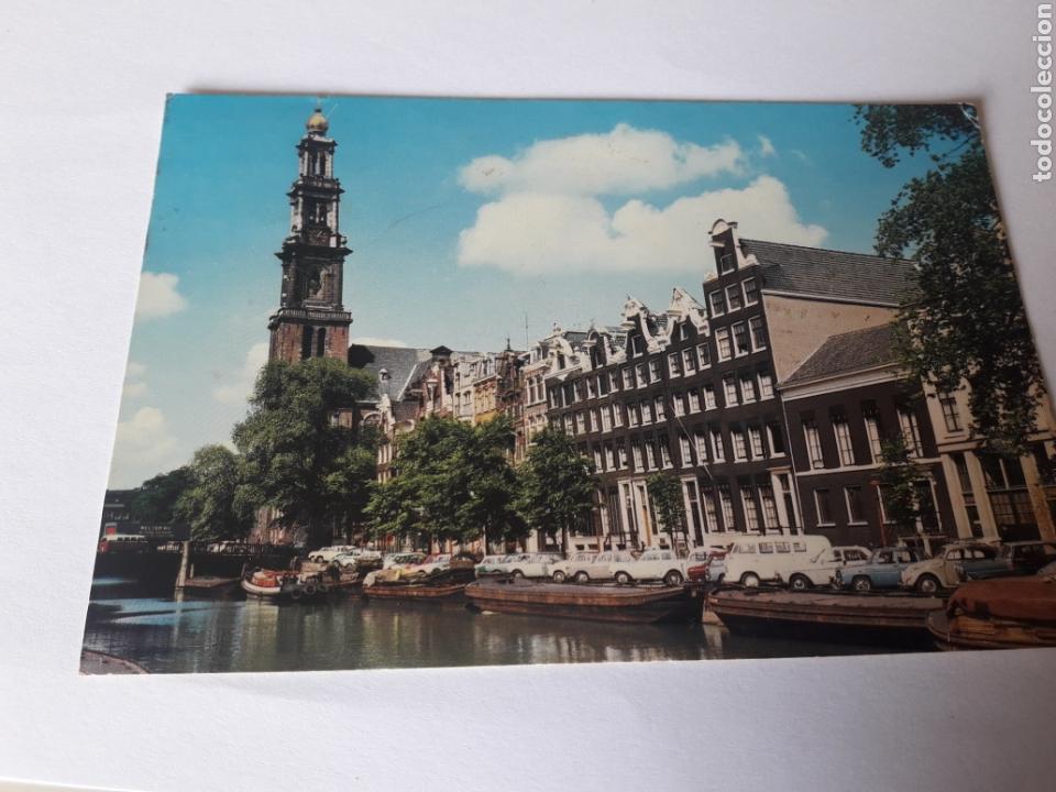 Postales: Amsterdam canal barcos coches - Foto 1