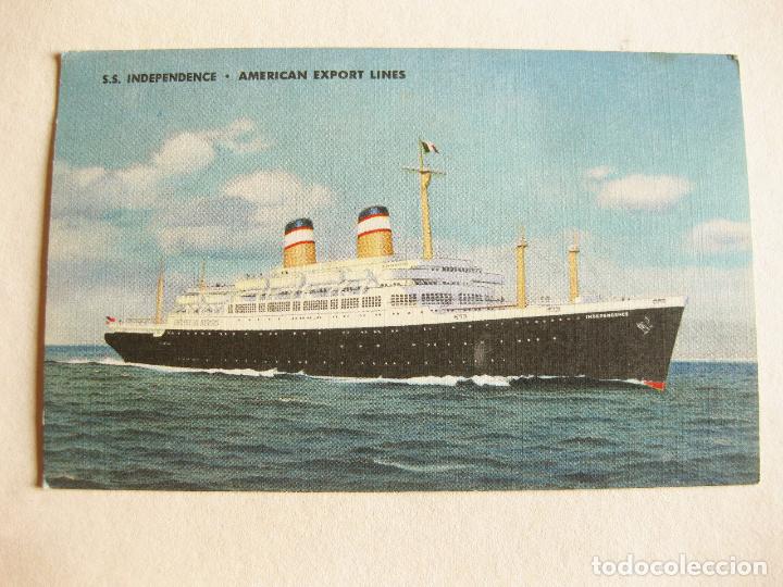 Postales: POSTAL DEL BARCO S.S. INDEPENDENCE SIN CIRCULAR - AMERICAN EXPORT LINES - Foto 1