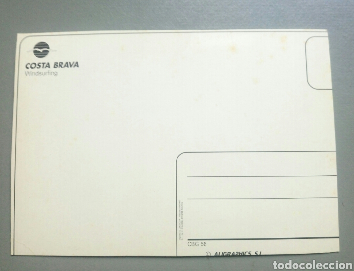 Postales: Postal barcos costa brava windsurf a&ntilde;o 1990 - Foto 2