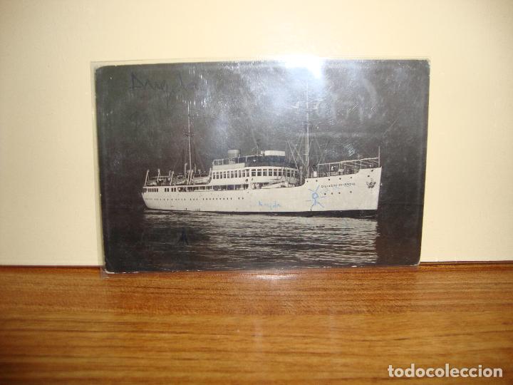 Postales: FOTO POSTAL BARCO CIUDAD DE VALENCIA ESCRITA - Foto 1
