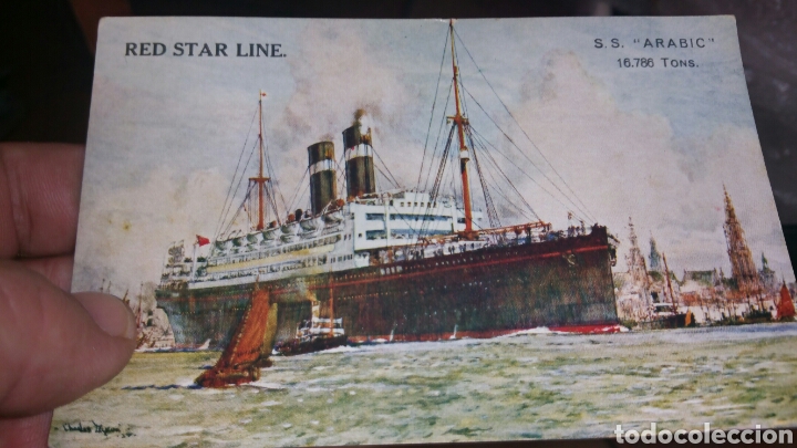 Postales: Postal barco Red Star Line Arabic - Foto 1