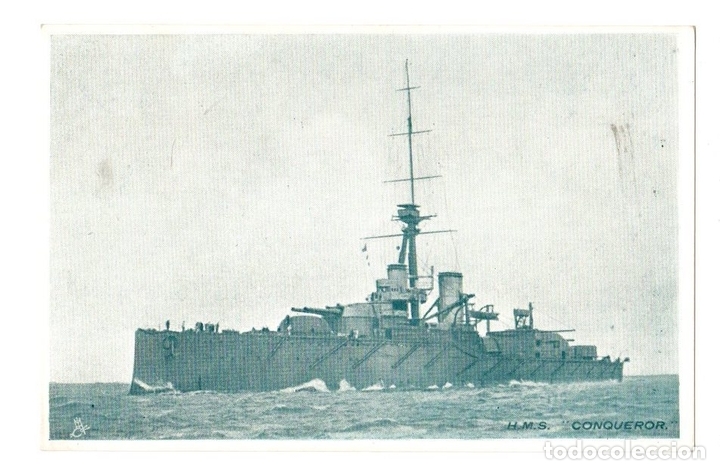 Postales: TARJETA POSTAL MARITIMA DREADNOUGHT H. M. S. CONQUEROR. CIRCA 1915 - Foto 1