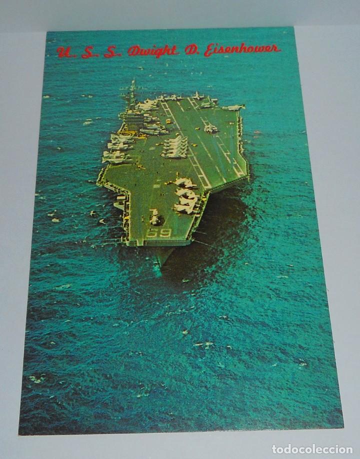 Postales: POSTAL U.S.S DWIGHT D. EISENHOWER UNO DE LOS BARCOS M&Aacute;S PODEROSOS DE AM&Eacute;RICA NO ESCRITA - Foto 1