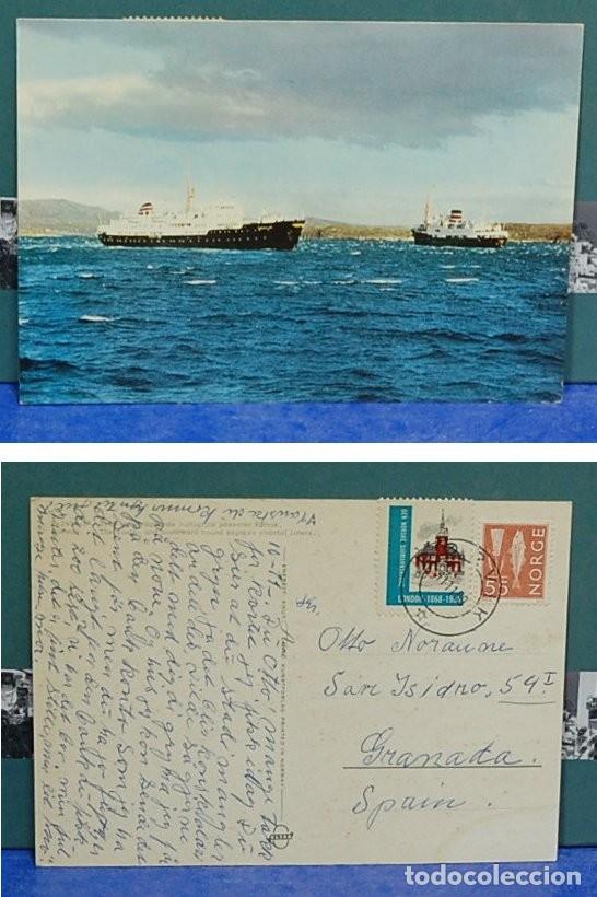 Postales: LMV - Postal num. E-2409, linea mar&iacute;tima, 1450x1050 cm. Circulada - Foto 1