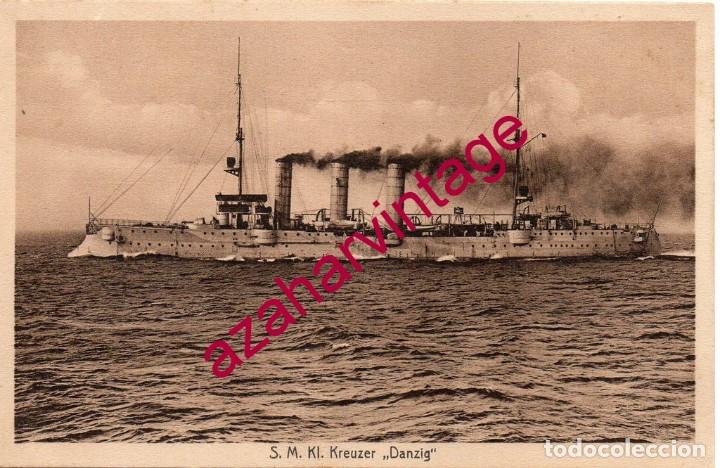 Postales: ANTIGUA POSTAL BARCO S.M.KL.KREUSER DANZIG, EDIT STENGEL & CO - Foto 1