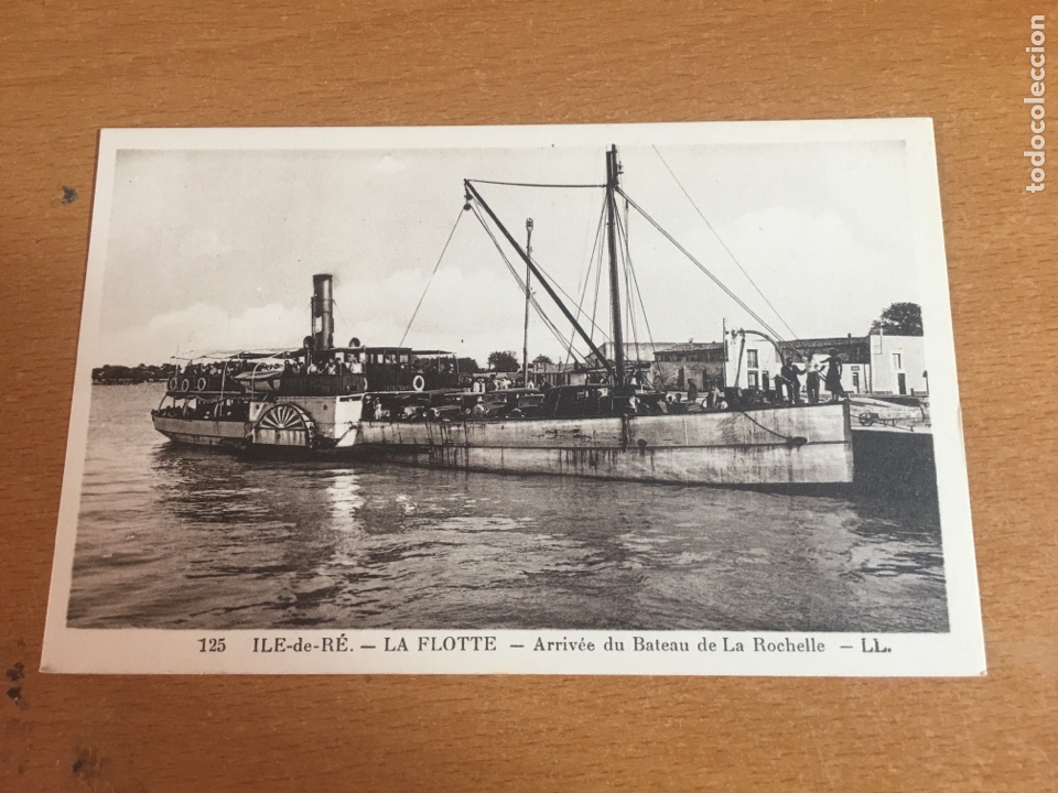 Postales: Postal de barco en puerto - Foto 1