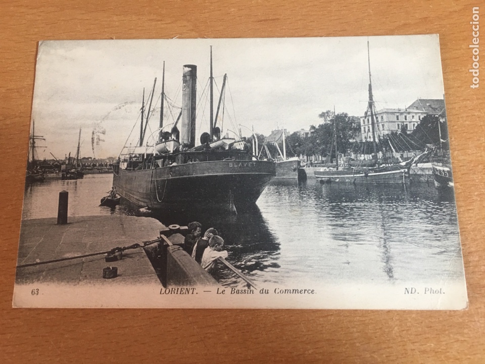 Postales: Postal de barco en puerto - Foto 1