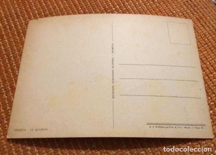 Postales: Muy rara postal g&oacute;ndola Venecia - Foto 4