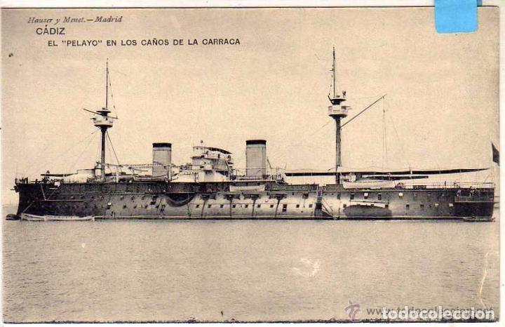Postales: C&aacute;diz. El Pelayo en los ca&ntilde;os de la Carraca. Hauser y Menet. Sin circular. - Foto 1