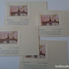 Postales: ACORAZADO ARGENTINO RIVADAVIA, 1911. LOTE 4 POSTALES, EDICIONES ARTÍSTICAS PALLARÉS. VALENCIA. Lote 199699632