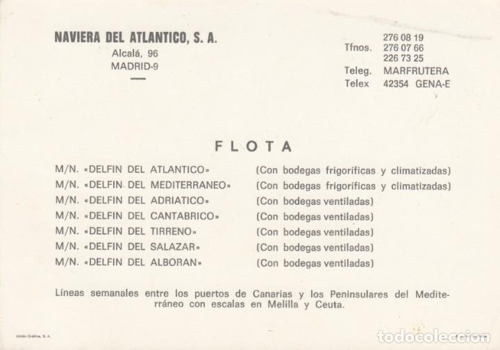 Postales: POSTAL PUBLICITARIA NAVIERA DEL ATLANTICO - Foto 2