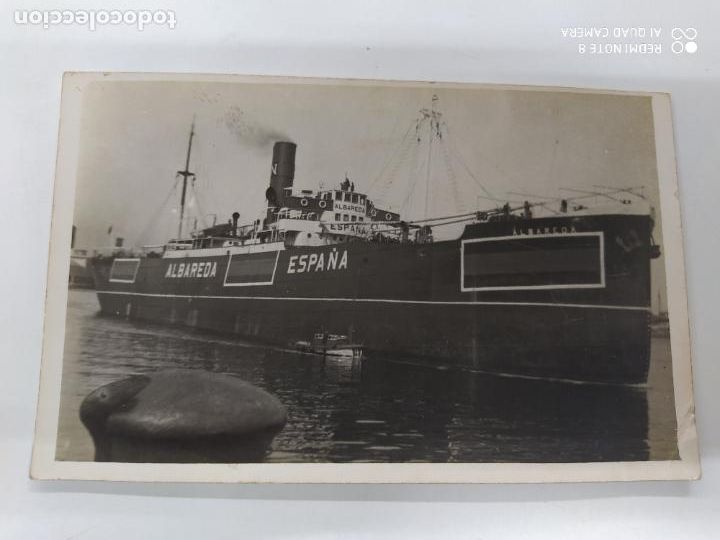 Postales: ANTIGUA POSTAL BARCO ALBAREDA ESPA&Ntilde;A - Foto 1