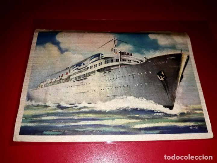 Postales: Fratelli Grimaldi Armatori &rdquo; Lucania &rdquo; Escrita y con sello - Foto 1