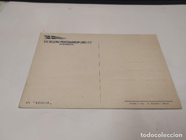 Postales: POSTAL S.S. AEOLIA - THE HELLENIC MEDITERRANEAN LINES - Foto 2