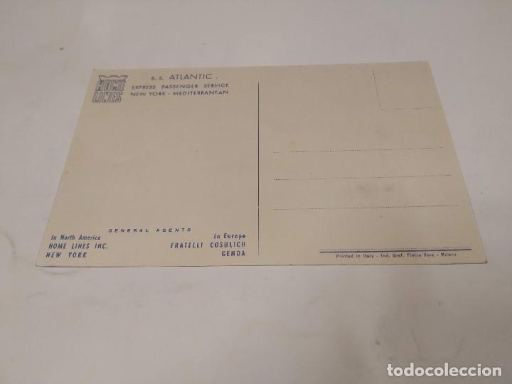 Postales: POSTAL S.S. ATLANTIC - HOME LINES - Foto 2