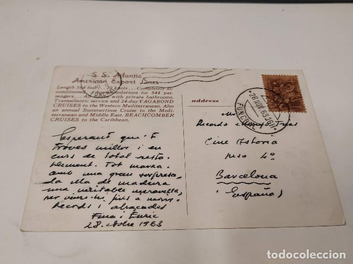 Postales: POSTAL S.S. ATLANTIC - AMERICAN EXPORT LINES - Foto 2