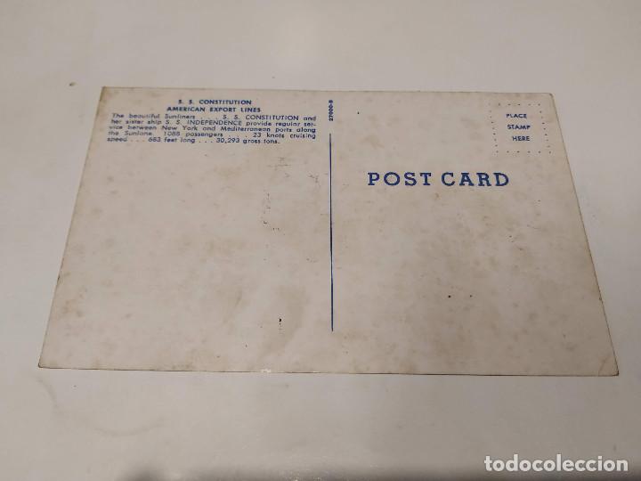 Postales: POSTAL S.S. CONSTITUTION - AMERICAN EXPORT LINES - Foto 2
