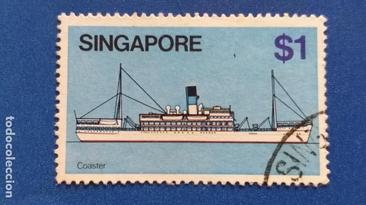 Postales: USADO. SINGAPUR. YVERT 343. BARCO - Foto 1
