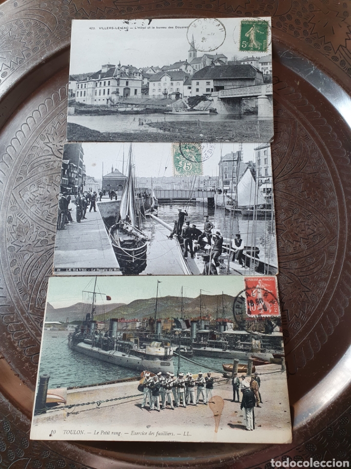 Postales: 3 postales barcos 1900