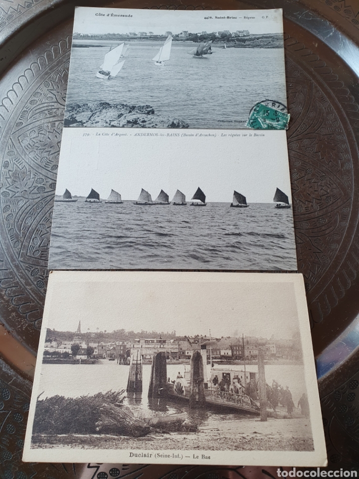 Postales: 3 postales barcos 1900 - Foto 1