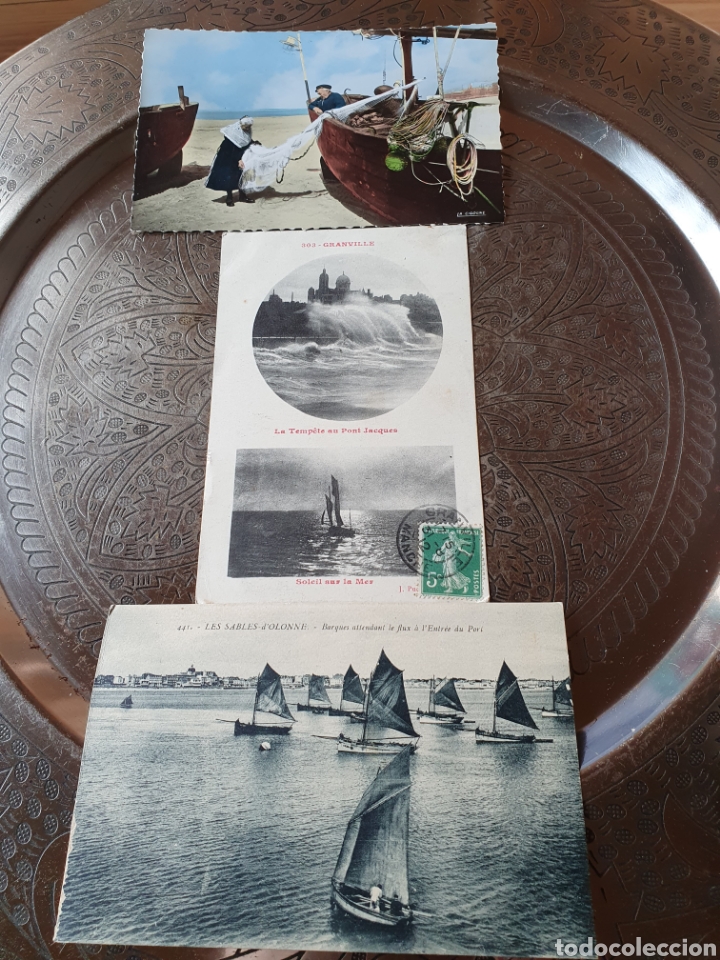 Postales: 3 postales barcos 1900 - Foto 1