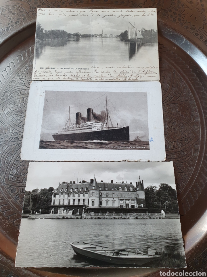 Postales: 3 postales barcos 1900