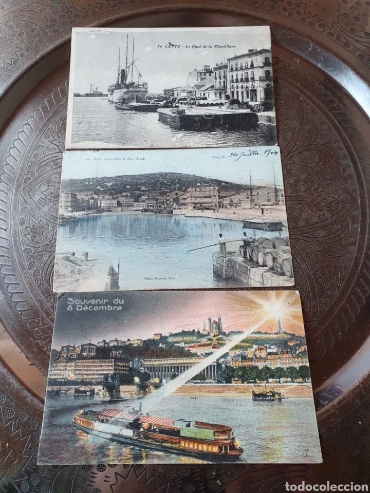 Postales: 3 postales barcos 1900 - Foto 1