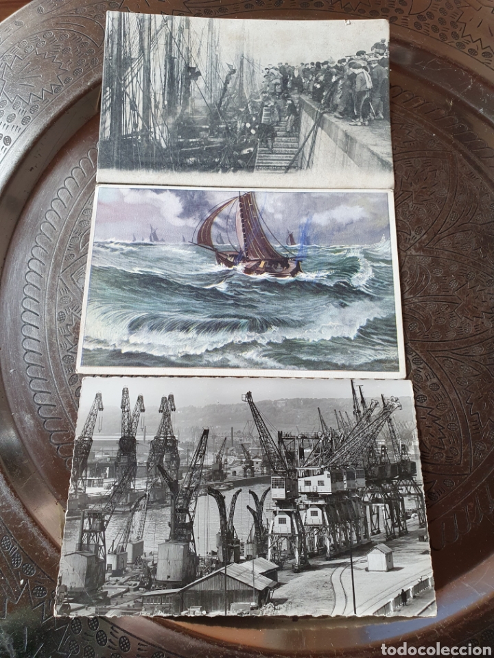 Postales: 3 postales barcos 1900 - Foto 1