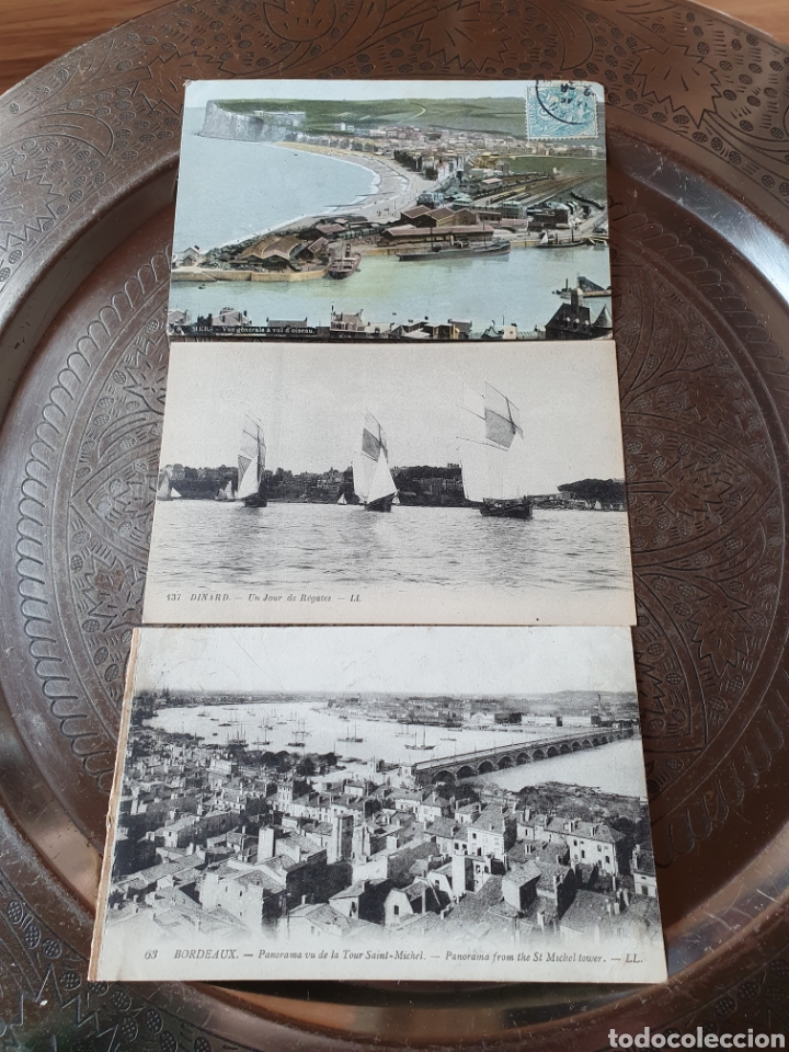 Postales: 3 postales barcos 1900 - Foto 1