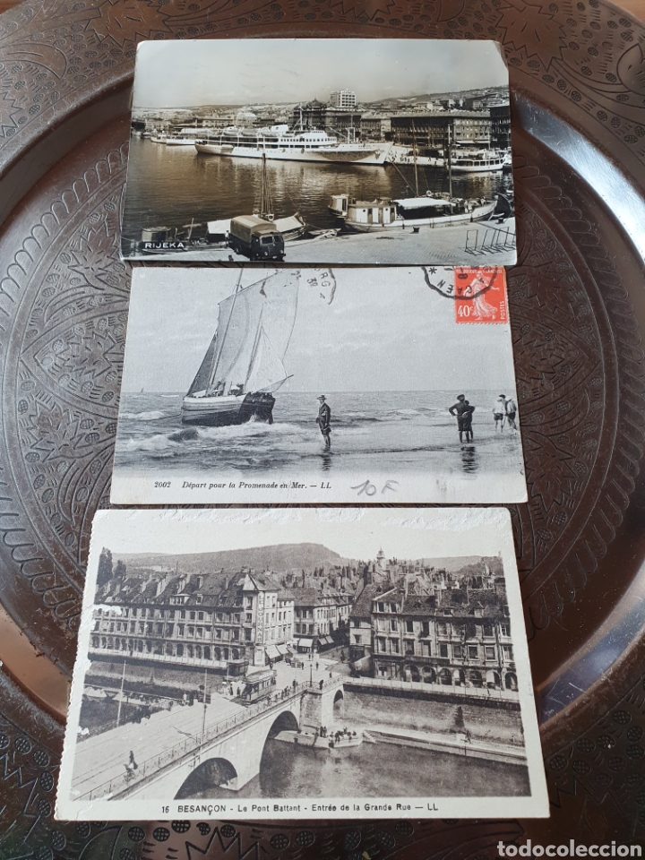 Postales: 3 postales barcos 1900 - Foto 1